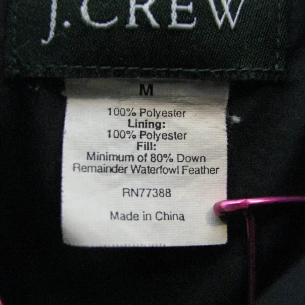 j crew puffer vest M Black